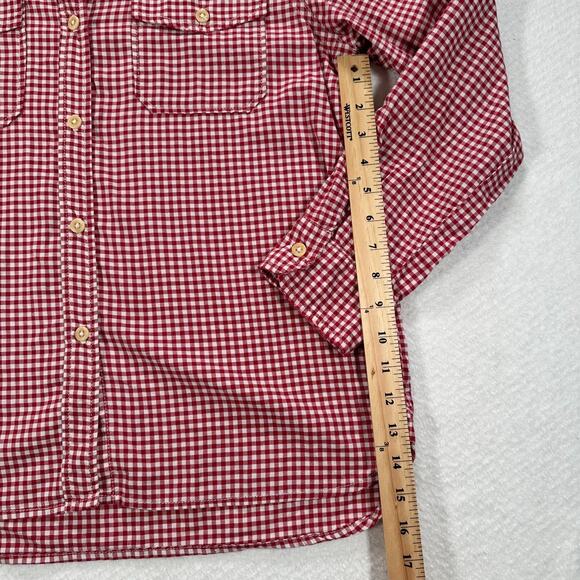 Current/Elliott The Perfect Shirt Long Sleeve Women's Size 3/Large Red Gingham - Picture 6 of 11